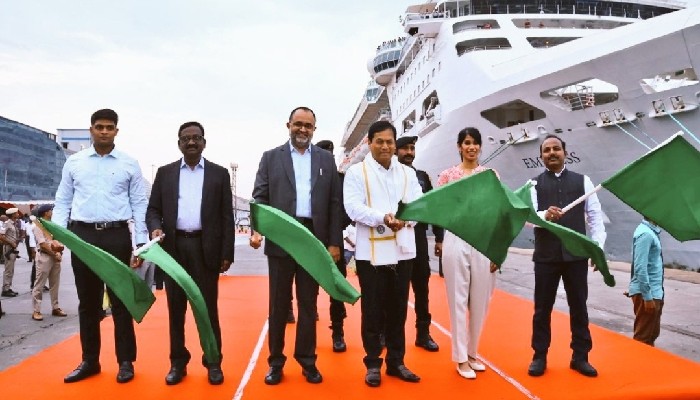 India’s first international cruise vessel flagged off from Chennai, will visit three ports in Sri Lanka